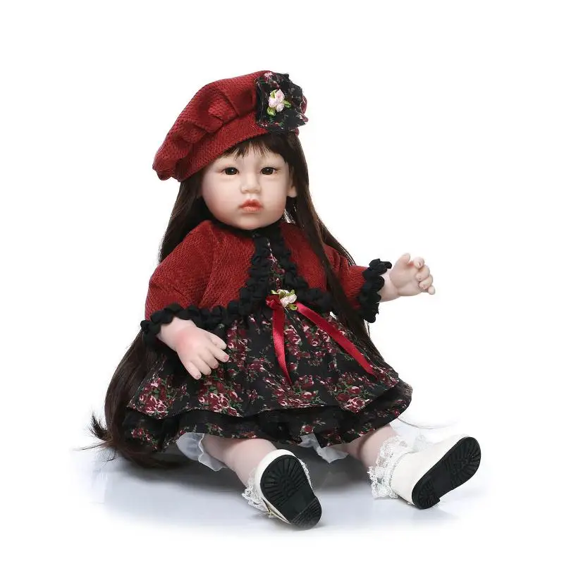 

Fashion 50cm Silicone Reborn Dolls Cotton Body Reborn Babies Brinquedos Girls Christmas Present Lifelike Doll Reborn Baby Toys
