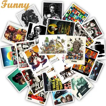 

25pcs Classic Movie Miyazaki Hayao/Fight Club/Amelie Stickers for Skateboard Motorcycle Luggage Fashion Decals DIY Stickers