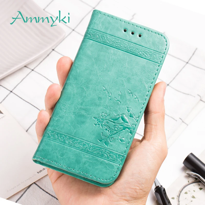 

AMMYKI 5.5'For UMIDIGI A3 Pro case No fade No Odor flip Pu leather phone back cover 5.5'For UMIDIGI A3 case