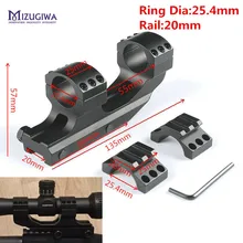 MIZUGIWA сверхмощный консольный прицел крепление " 25,4 мм двойные кольца Плоская верхняя винтовка 20 мм Picatiiny Rail Weaver крепление для охоты Caza