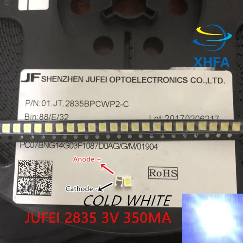 Светодиодный светильник JUFEI подсветка 1210 3528 2835 1W 3V 84LM холодный белый ЖК-подсветка