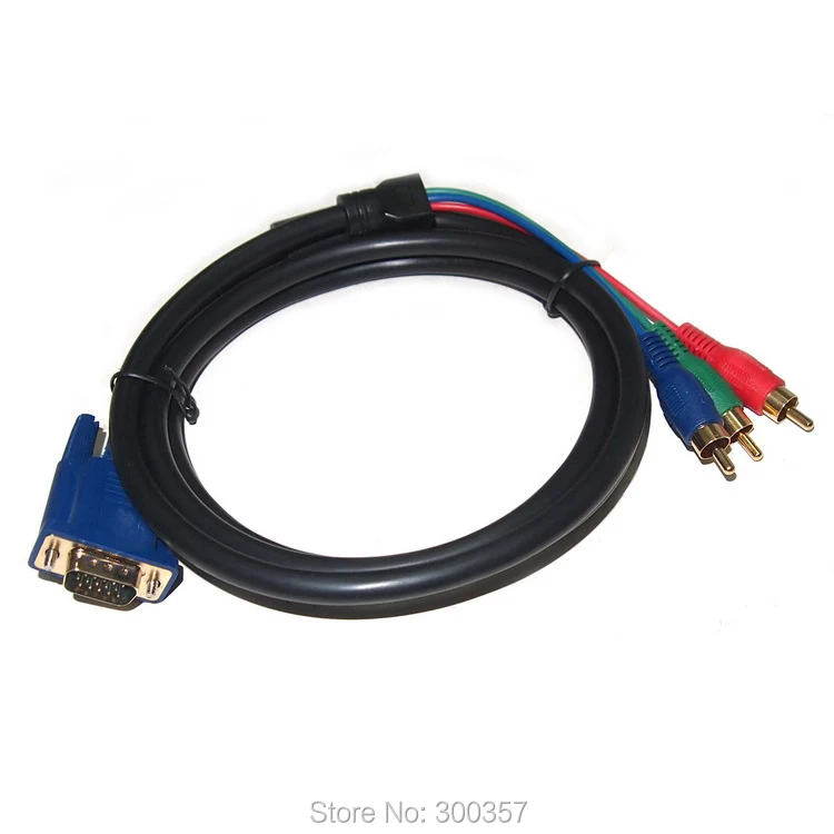 

5FT 1.5m good quality VGA to 3RCA Video Audio AV Cable