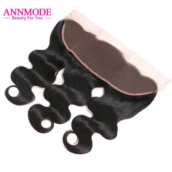 

Annmode Hair Body Wave Indian Human Hair 13x4 Ear to Ear Lace Frontal Closure Non Remy Human Hair Closure Free Part 8-20 Inch