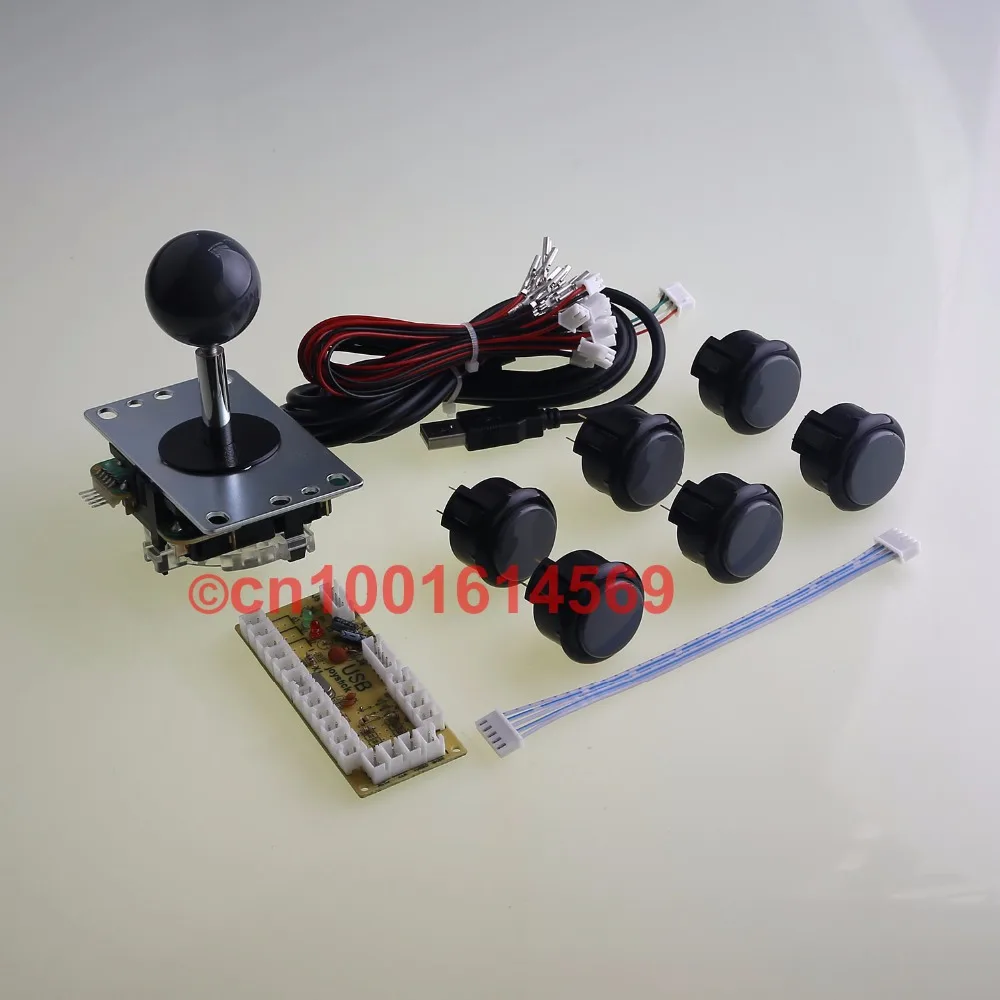 

Arcade Machine DIY Kits Parts SANWA OBSF-30 Buttons + Sanwa JLF-TP-8YT Direction + USB Encoder Board To Raspberry PI Retropie 3B