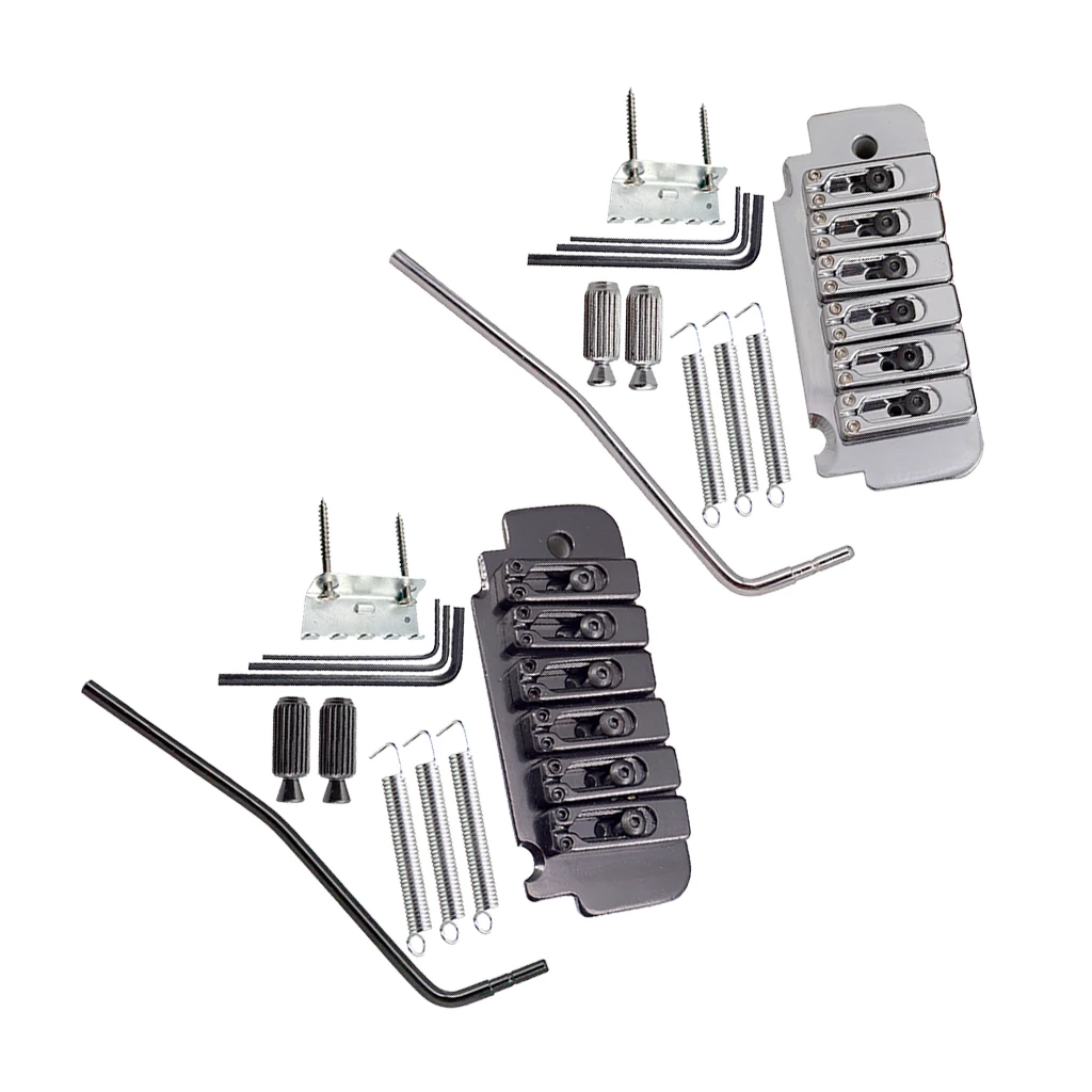 6 String Electric Guitar Roller Saddle Tremolo Bridge System with Body Mount Claw Screws Wrench Tremolo Bar Studs