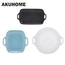 Scrub Double Handle Advanced Glaze Japanese Style Ceramics Tableware Food Plate Square Salad Plates Family Dinner