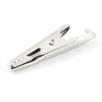 

IMC hot 50 Pcs Silver Tone Metal Insulated Alligator Clip Crocodile Clamps