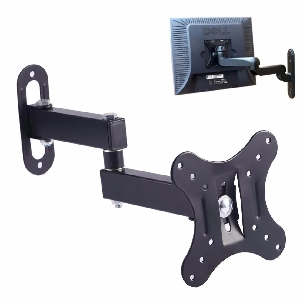 

Tilt Swivel TV Wall Mount Bracket For 14 16 17 18 19 20 21 22 23 24 Inch LCD LED TV Arm max load capacity is 35KG Drop Shipping