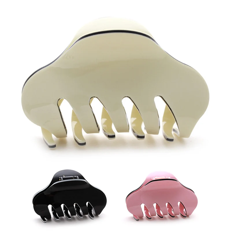 

Large Size Acrylic Hairpins Candy Color Hair Clip Shiny Crab Hair Claws For Women Girls Hair Accessories Hairclip