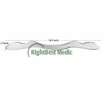 

Free shipping Professional Medical grade Stainless Steel Guasha Tools with bevel edges price for one piece of Long Bar Shape