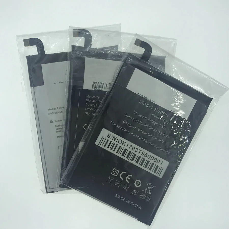 

In Stock Battery For OUKITEL K6000 PRO For Ulefone power For DOOGEE T6 Pro Cellphone Bateria + Tracking Number
