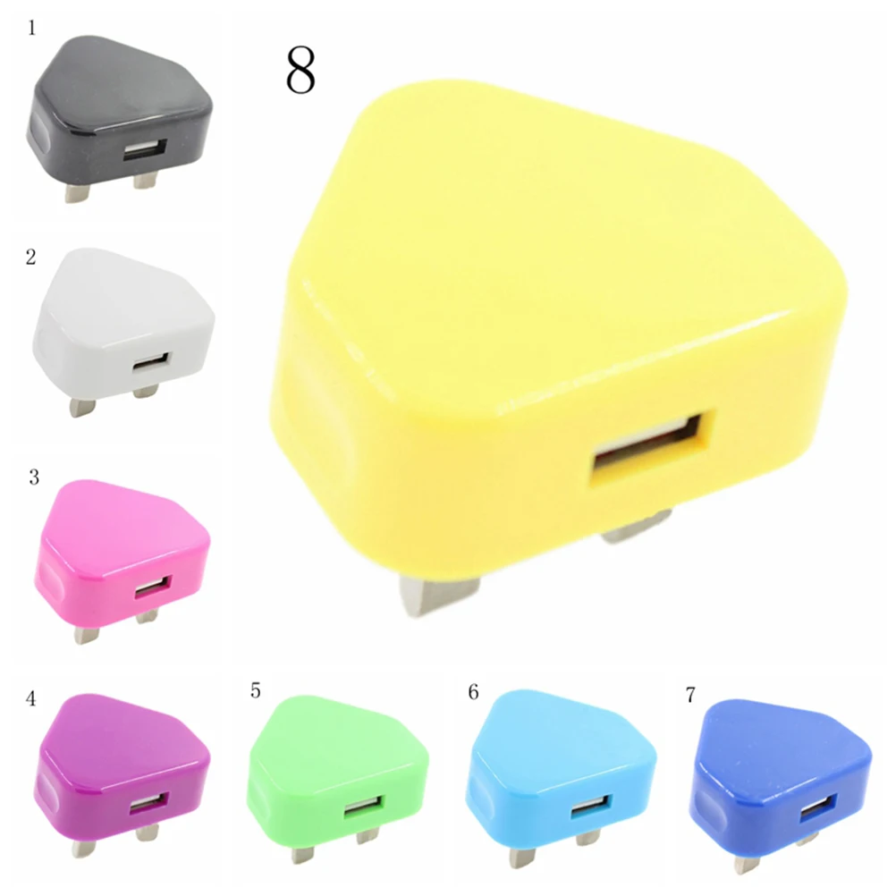 Britain HongKong Wall Plug USB Power Adapter Charger UK