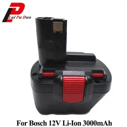 Для Bosch 12 V li-ion 3000 мАч BAT043 Перезаряжаемые Батарея для GSR 12 VE-2, GSB 12 VE-2, PSB 12 VE-2, BAT045, BTA120, 2607335430