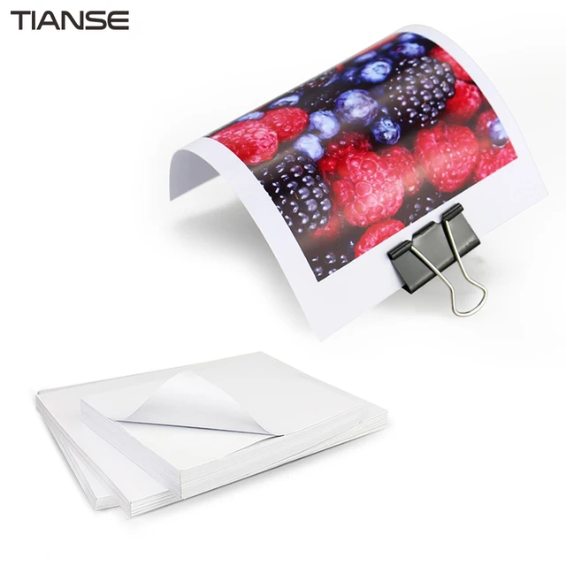 Best Price TIANSE High Glossy Photo Paper Backside With Adhesive Dry Quickly Waterproof A4/A5 Photographic Paper Label Sticker Best Price TIANSE High Glossy Photo Paper Backside With Adhesive Dry Quickly Waterproof A4/A5 Photographic Paper Label Sticker