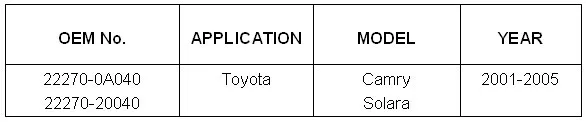 Автоматический Клапан Регулировки Холостого Хода IAC использование OE NO. 22270-0A040, 22270-20040 для Toyota Camry Solara