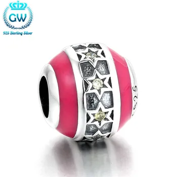 

Newly 925 Sterling Silver Hexagonal star style Diy Jewelry Beads For Women's Christmas Gift Brand Gw Jewellery D210-30