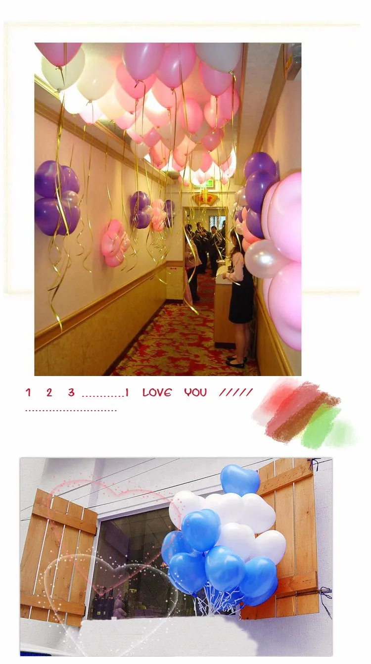 100 шт./лот, 2,2 г латексные шары в форме сердца, разноцветные шары, горячая распродажа, шары на день рождения, свадьбу, фестиваль, вечерние, декоративные шары