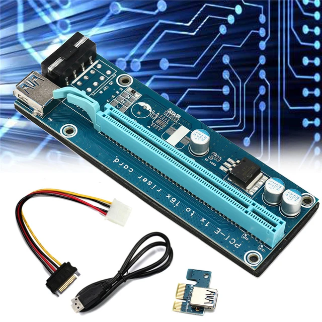 Special Price 20X PCIE PCI-E Express 1x To 16x Extender Riser Card Adapter 15Pin Power USB 3.0 With 60cm Power Cable Mini Computer Components