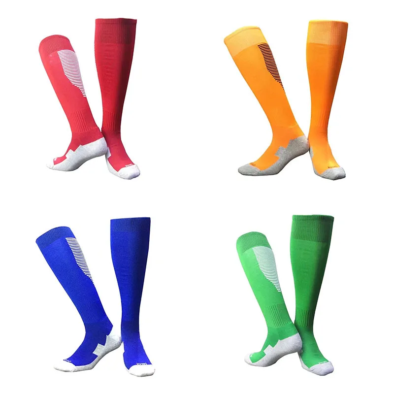Adult Football Socks Soccer Socks For Men Above Knee Plain Socks Long Soccer Stockings Men Over