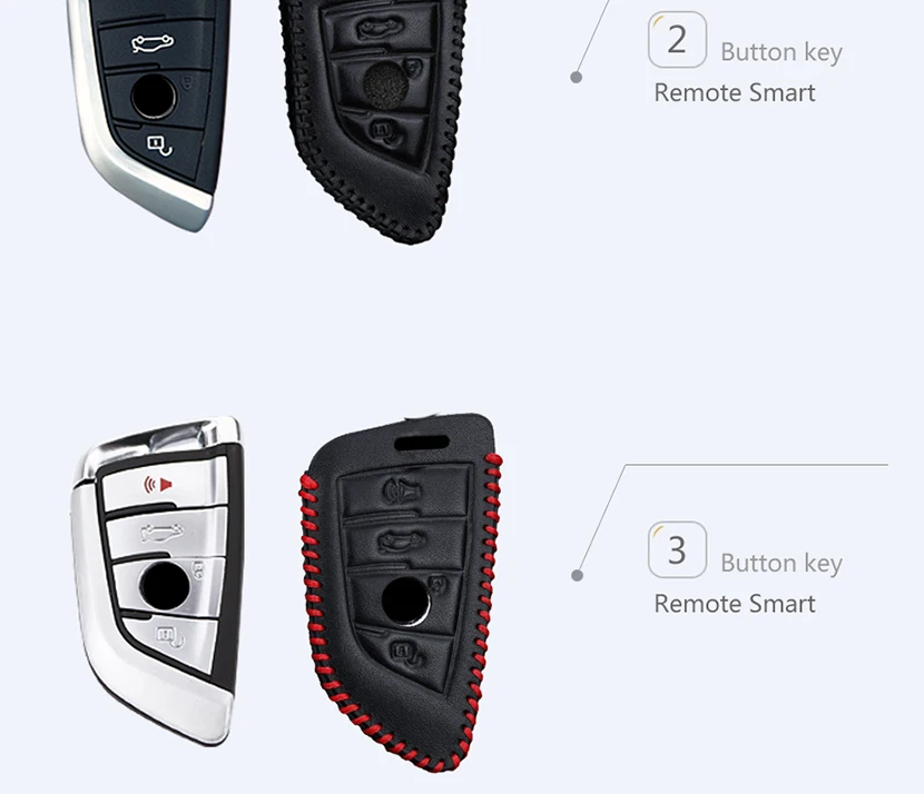 Новые кожаные ключа автомобиля чехол Shell для BMW 2/7 серии X1 X2 X5 X6 F45 F46 MPV F15 f85 X5M F16 F86 X6M Держатель Автомобильный Брелок