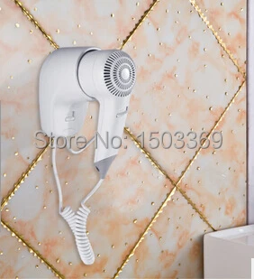 

Hot selling 1200W Security Wall Mounted Hair Dryer with EU plug Electric Blower for hotel or household with EU plug