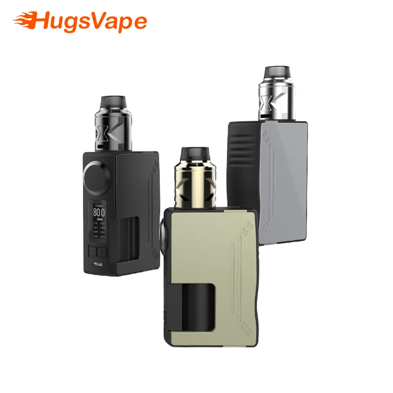 

Original Hugsvape Surge Squonk Kit 80W Surge Squonk Mod Electronic Cigarette Box Vape Vaporizer with Piper Rda Atomizer Tank