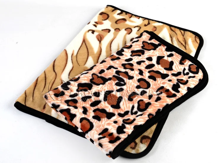 Luxury leopard tiger print  Thick fleece Soft dog Blanket 