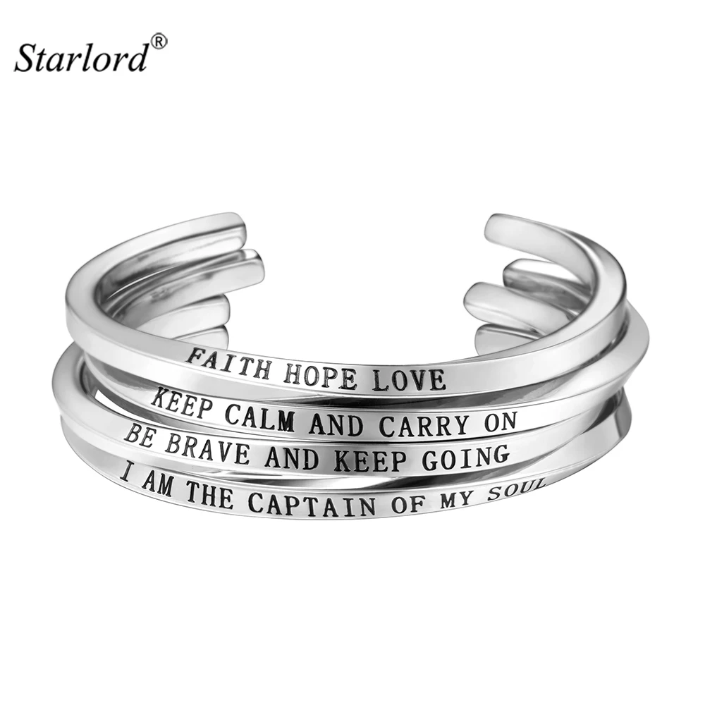 

Stainless Steel Twist Bangle Engraved Be Brave and Keep Going Bracelet Gold/Black Inspirational Scripture Cuff Bracelet GH2937