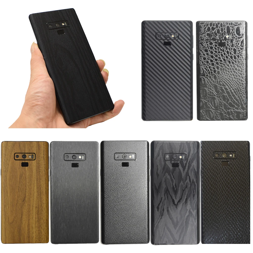 

3D Carbon Fiber /Leather/ Wood Skins Phone Back Cover Sticker For SAMSUNG Galaxy S10 Plus S10e Note 9 8 S9+ S8 Plus S7 Edge