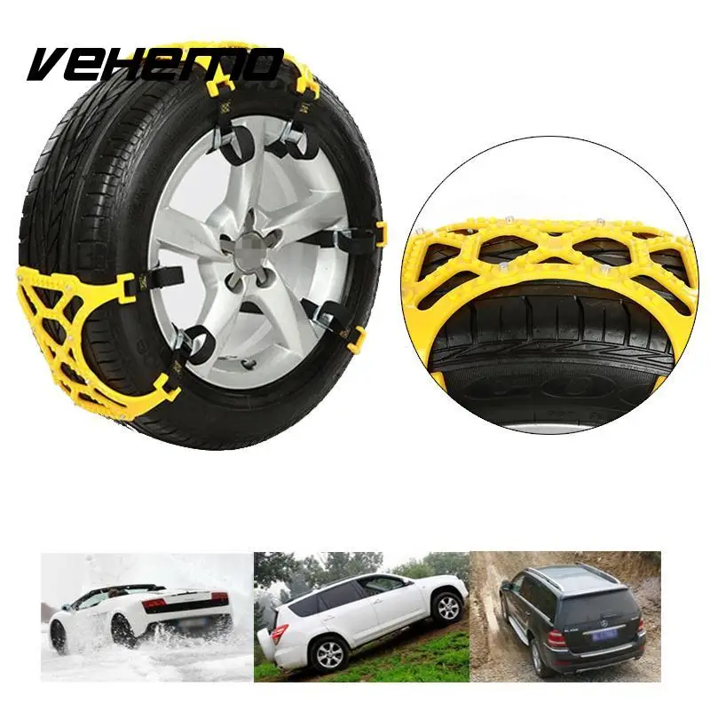 Car Snow Chains Adjustable Anti skid Chains Double Buckles Car Tire