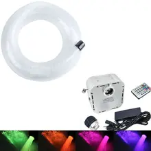 32 Вт RGB мерцают светодиодный волоконно-оптический свет двигателя Алюминий 28key РФ дистанционного 4 м(L) 0,75 мм(диаметр) 700 шт. кабель PMMA комплект конец свечение звезда DIY