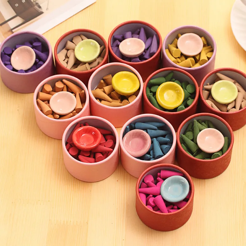 

Pagoda Natural Incense helps sleep Stick Aromatherapy Sandalwood Rose Aroma Perfume Set wood cone home fragrance incense cones