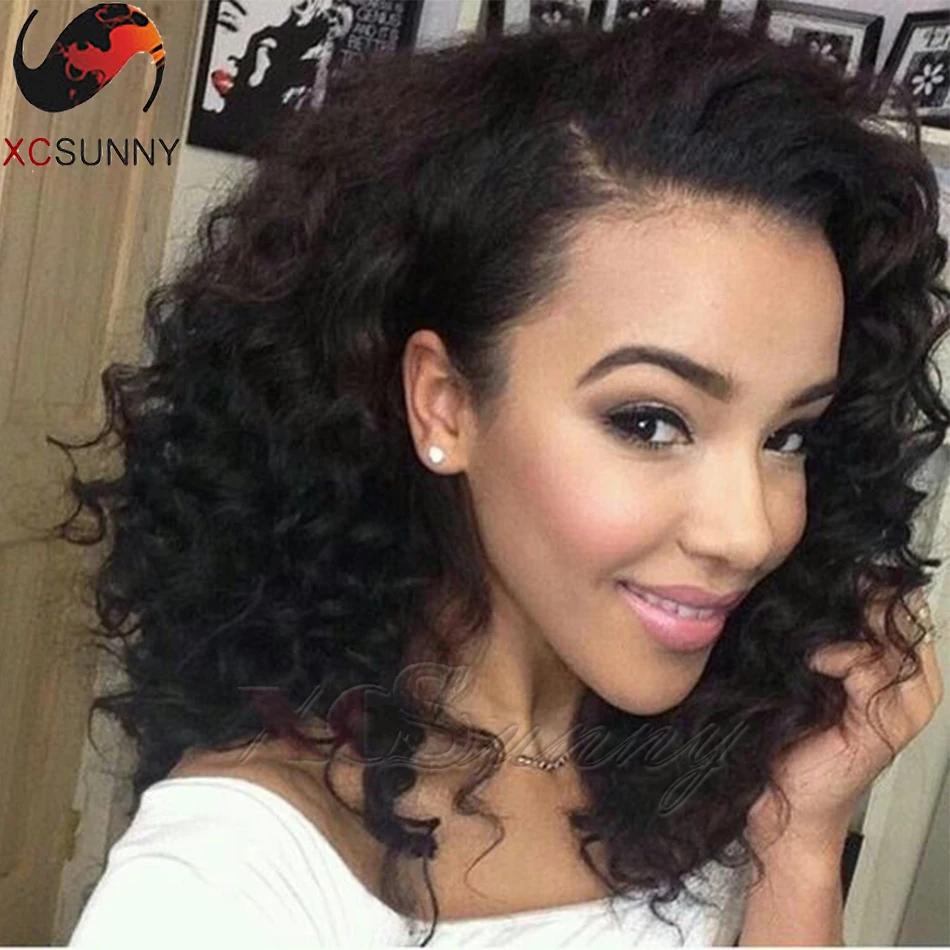 Unprocessed Virgin Brazilian Lace Front Wigs 130 Density