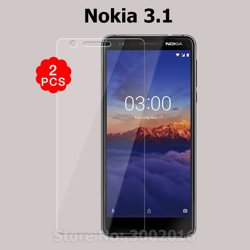 2 шт. для Nokia3.1 закаленное стекло 2.5D Премиум защитная пленка экрана Nokia 3 1 (2018) TA 1049