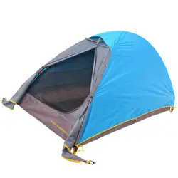 Наружная непромокаемая палатка для одного человека, 2 слоя, 3 сезона, алюминиевый стержень, портативный, для пеших прогулок, для путешествий