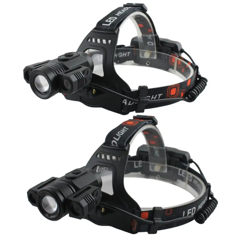 SKYWOLFEYE Headlamp 5000 LM T6 3X LED Portable Headlight Flashlight