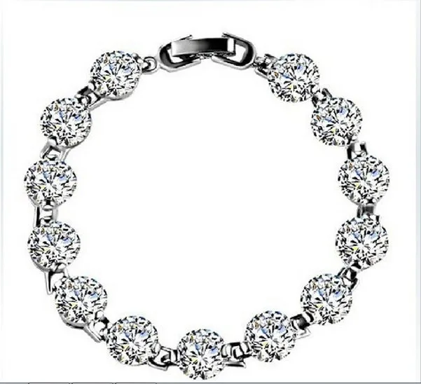

Genuine Solid Sterling Silver Synthetic Diamonds Bracelet for Young Girl Excellent Quality Last Forever