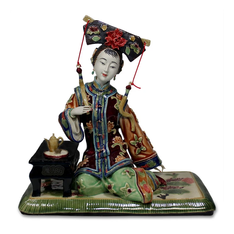 Buy Antique Chinese Lady Ceramic Statue Figure Craft