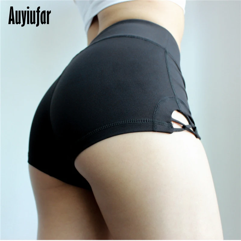 Anyiufar черный для женщин's шорты для сбоку крест тренировки спортивный женский Дамы Новый Pole Dance горячие брюки