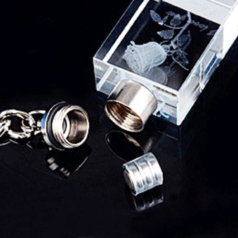 New Design Personalized Laser Etched Engraved Rose Crystal Glass