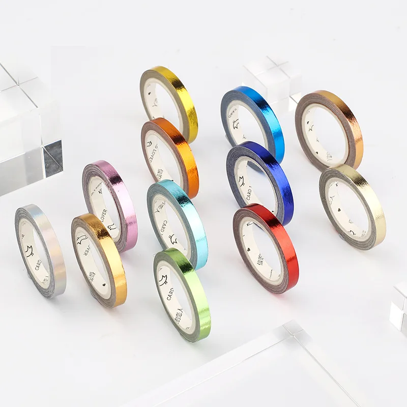 Buy 4 pcs/lot Color Gold Slim Washi Tape Adhesive Tape DIY Scrapbooking Sticker