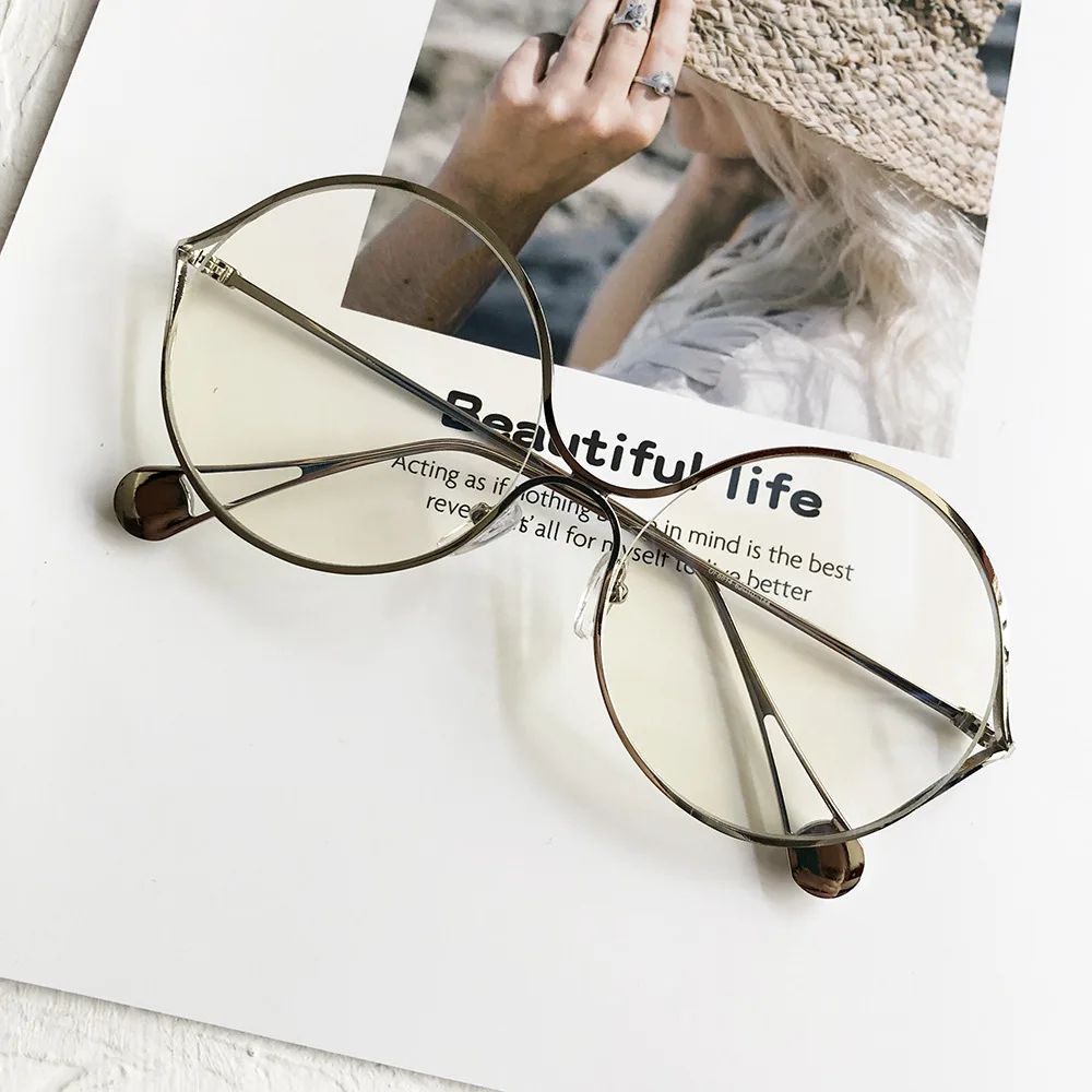 HBK женские роскошные круглые оправы для очков, женские прозрачные круглые перламутровые солнцезащитные очки, великолепные брендовые оптические очки