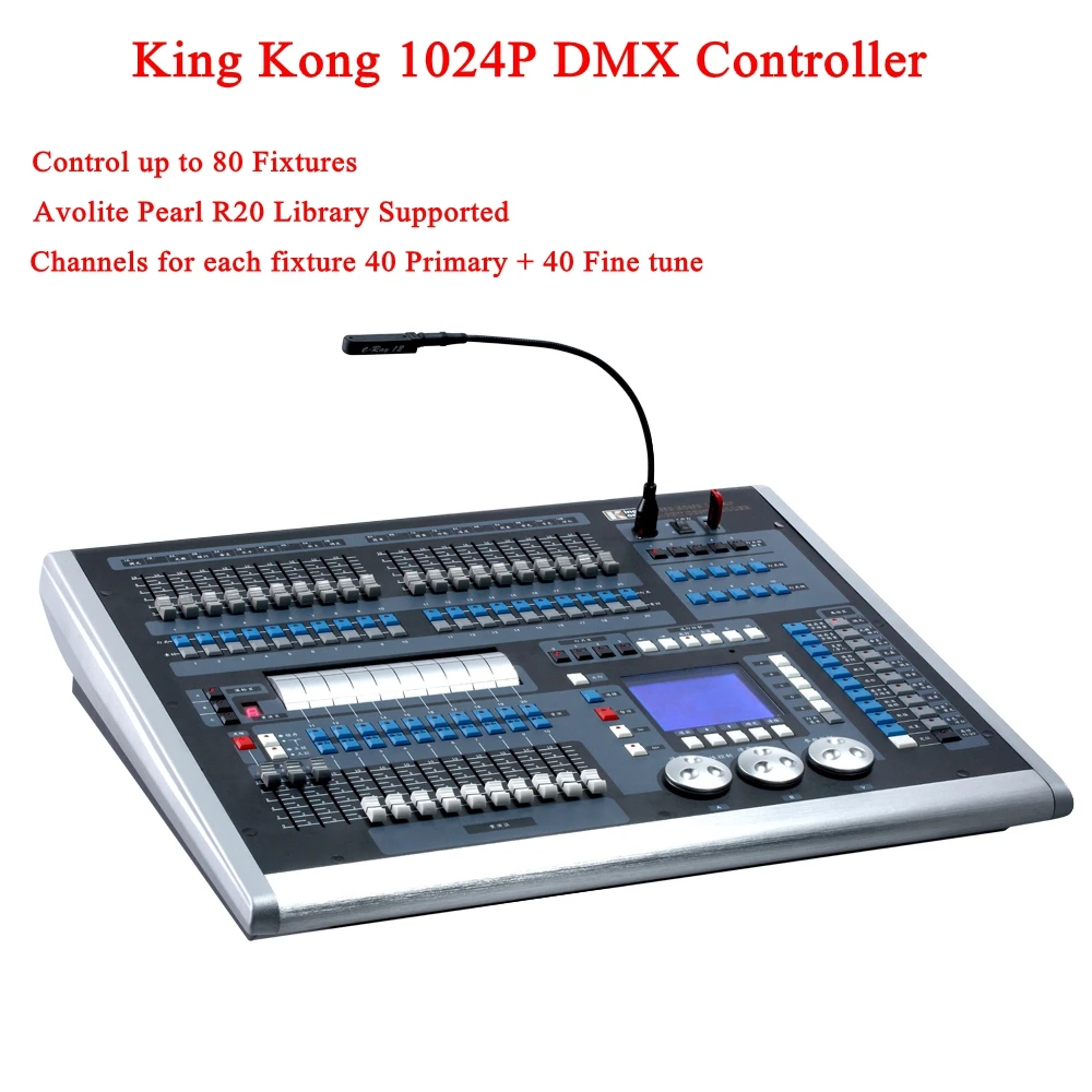 King Kong 1024P DMX Профессиональный контроллер сценическое освещение DJ оборудование 512
