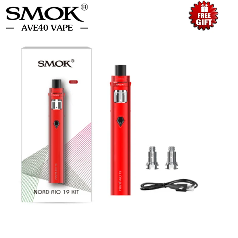 Электронные сигареты все в одном комплект SMOK Nord AIO 19/Aio 22 Start Kit 1300/2000 mah Feel MTL vaping