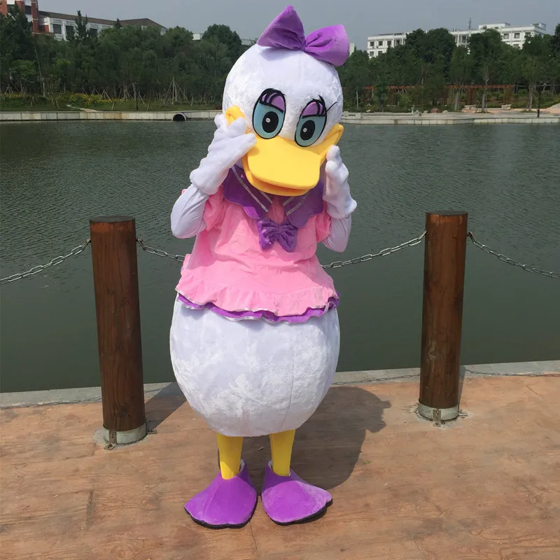 High quality adult size Donald Duck Cartoon Mascot Fancy Party Dress Free Shipping Adult Costume