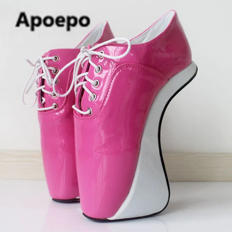 

Sales gold sliver Mirror strange style stiletto shoes plus size 45 ballet shoes women 18 CM extreme high heels pumps women 2018