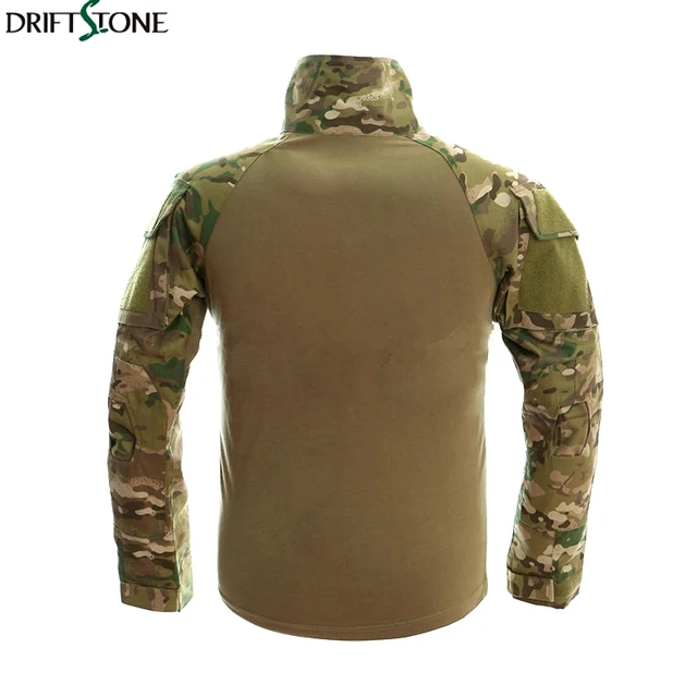Camisa de uniforme de combate com cotoveleiras do exército de