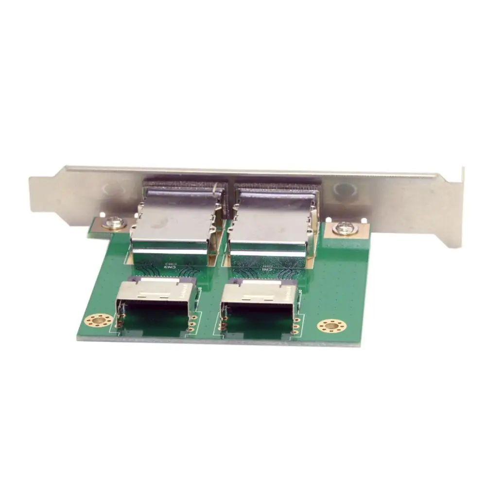 Dual Ports Mini SAS SFF-8088 To 36Pin SFF-8087 PCBA Female Adapter+PCI Bracket