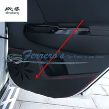 4 шт./лот для 2016 2017 Kia Sportage MK4 Искусственная кожа автомобиля наклейки аксессуары защита Двери Kick крышка автомобильные аксессуары