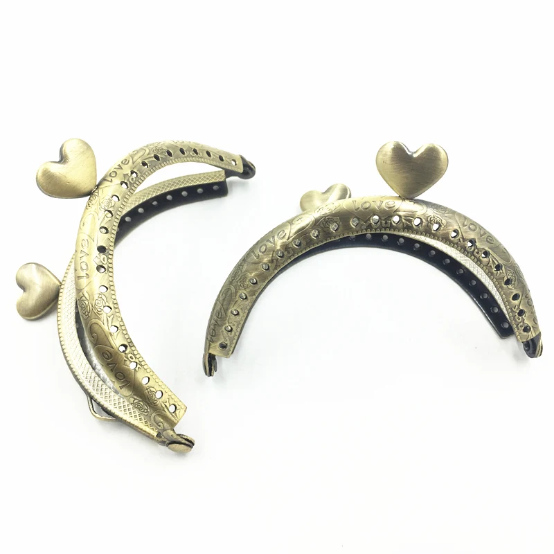 1Pc Kiss Clasps Clips Lock Clutch Handbag Coins Purse Handle Vintage